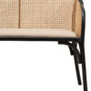 Cebu Natural Cane Bench with Black Beech Wood Frame