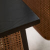 Cebu Natural Cane and Black Elm Wood Side Table