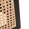 Cebu Natural Cane and Black Elm Wood Side Table