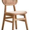 Cebu Beige Fabric and Grey Wash Elm Wood Dining Chair