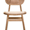 Cebu Beige Fabric and Grey Wash Elm Wood Dining Chair