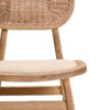 Cebu Beige Fabric and Grey Wash Elm Wood Dining Chair