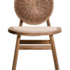 Cebu Beige Fabric and White Wash Elm Wood Dining Chair
