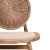 Cebu Beige Fabric and White Wash Elm Wood Dining Chair