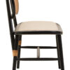 Cebu Natural Cane Bench with Black Elm Wood Frame
