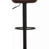 Dalston Brown Set Of Two Leather Effect Bar Stools