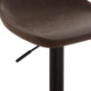 Dalston Brown Set Of Two Leather Effect Bar Stools