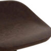 Dalston Brown Set Of Two Leather Effect Bar Stools