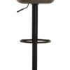 Dalston Brown Grey Set Of Two Leather Effect Bar Stools