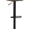 Dalston Brown Grey Set Of Two Leather Effect Bar Stools