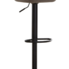 Dalston Brown Grey Set Of Two Leather Effect Bar Stools