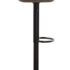 Dalston Brown Grey Set Of Two Leather Effect Bar Stools