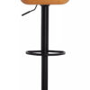 Dalston Tan Set Of Two Bar Leather Effect Stools