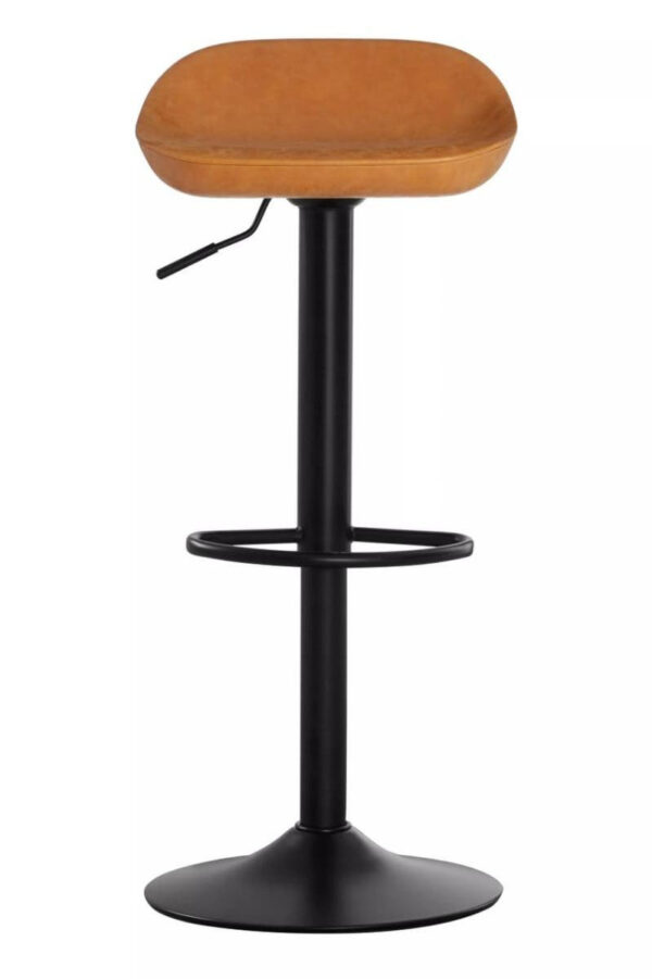 Dalston Tan Set Of Two Bar Leather Effect Stools