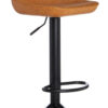 Dalston Tan Set Of Two Bar Leather Effect Stools