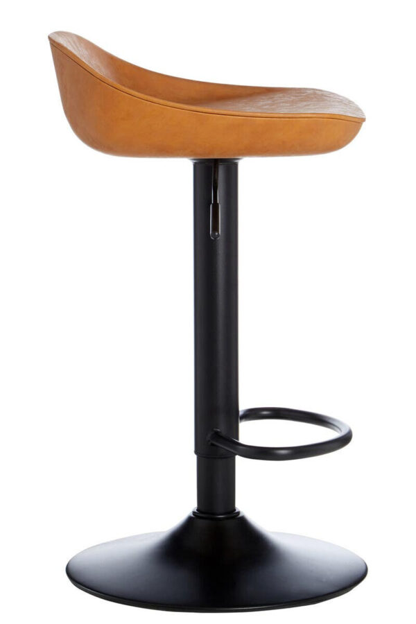 Dalston Tan Set Of Two Bar Leather Effect Stools