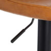 Dalston Tan Set Of Two Bar Leather Effect Stools