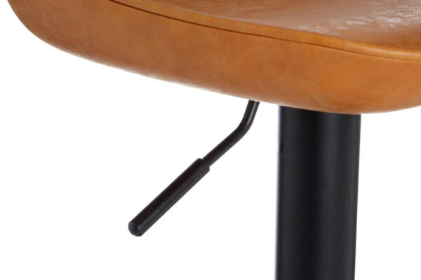 Dalston Tan Set Of Two Bar Leather Effect Stools