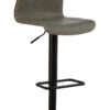 Dalston Brown Grey Set Of Two Leather Effect Bar Chairs