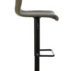 Dalston Brown Grey Set Of Two Leather Effect Bar Chairs