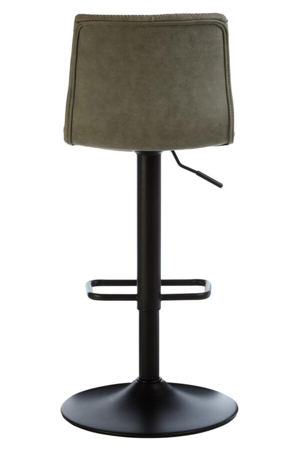 Dalston Brown Grey Set Of Two Leather Effect Bar Chairs