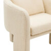 Ozzero Ivory Boucle Curved Armchair
