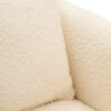 Ozzero Ivory Boucle Curved Armchair