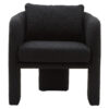 Ozzero Black Boucle Curved Armchair