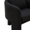 Ozzero Black Boucle Curved Armchair