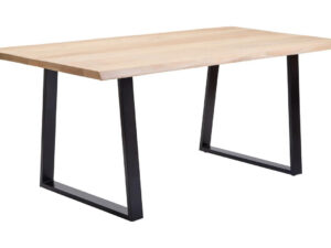 Persolo Mango Wood Live Edge Black Metal legs Dining Table