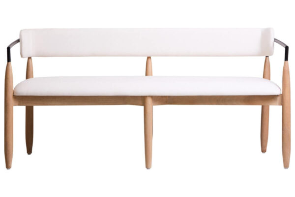 5529800_1_1__38078.1754507332.jpg Persolo Cream Textured Fabric Dining Bench with Wood Frame
