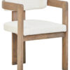 Torello Boucle Fabric and Grey Finish Mango Wood Wood Dining Chair