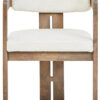 Torello Boucle Fabric and Grey Finish Mango Wood Wood Dining Chair