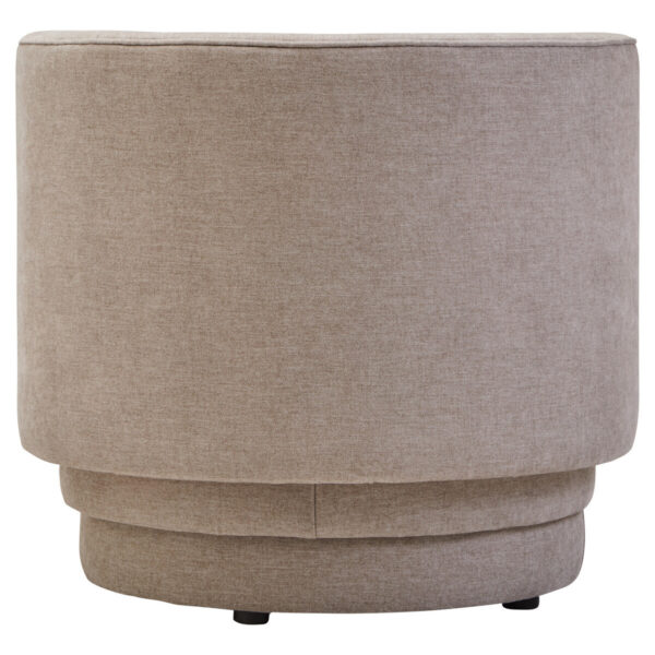 Drake Taupe Chenille Effect Curved Chair