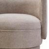 Drake Taupe Chenille Effect Curved Chair
