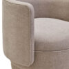 Drake Taupe Chenille Effect Curved Chair