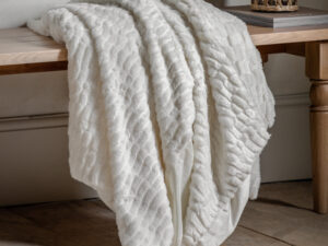 DF-GAL-5056693502975-1 Textured Rabbit Faux Fur Throw