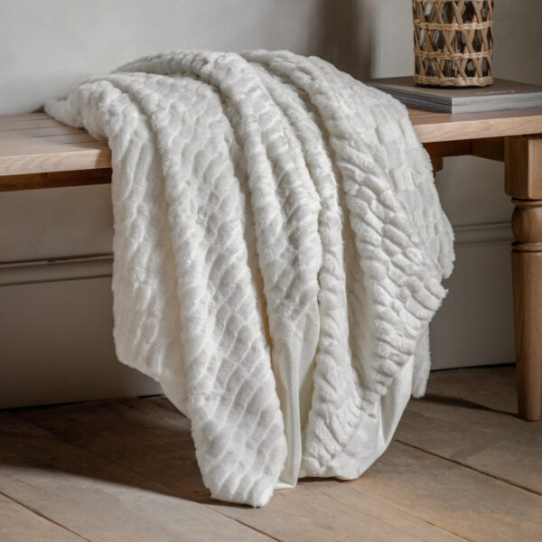 DF-GAL-5056693502975-1 Textured Rabbit Faux Fur Throw