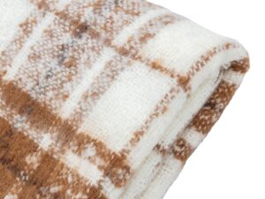 Check Faux Mohair Throw