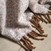 Herringbone Faux Mohair Throw