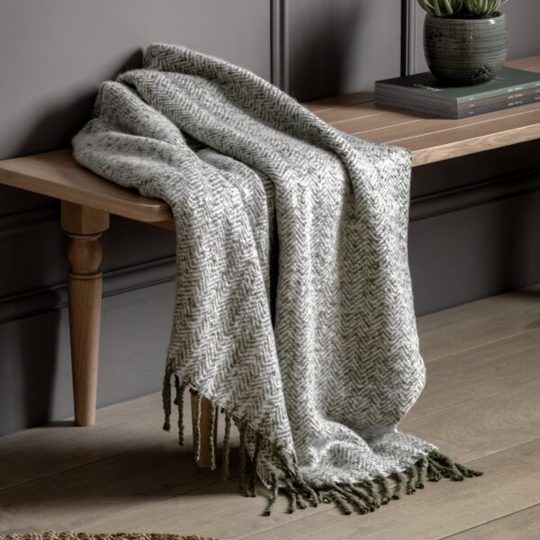 DF-GAL-5056693503064-1 Check Faux Mohair Throw