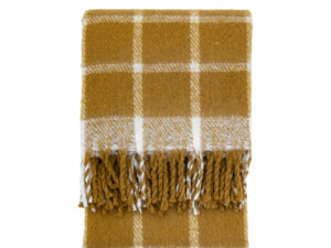 Poly Faux Mohair Check Throw