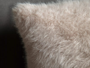 DF-GAL-5056693573678-1 Maple Faux Fur Cushion Oatmeal