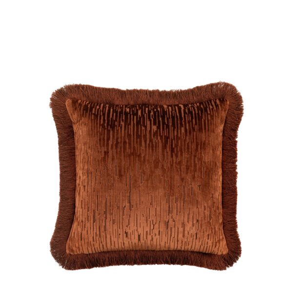 Cut Velvet Fringe Cushion