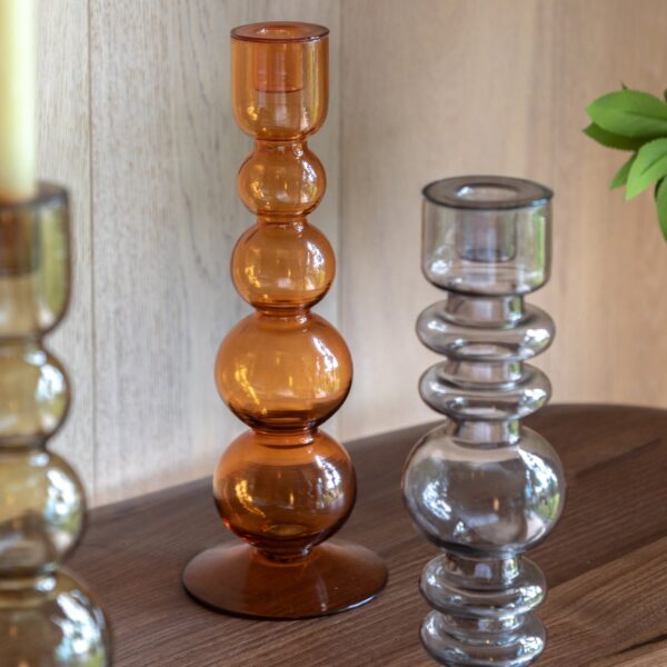 Villena Glass Taper Candlestick