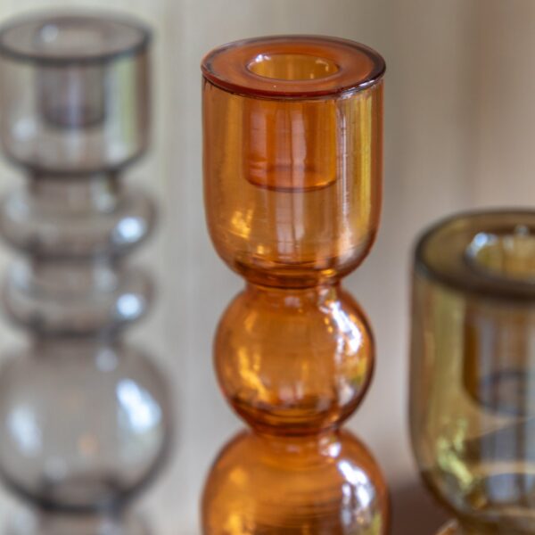 Villena Glass Taper Candlestick