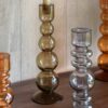 Villena Glass Taper Candlestick