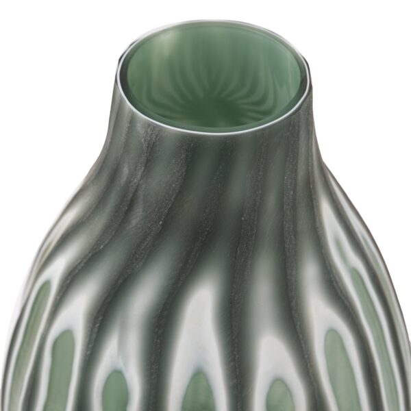 Morella Swirl Hand Carved Glass Vase