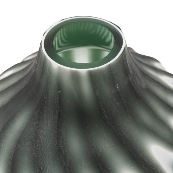Morella Swirl Hand Carved Glass Vase