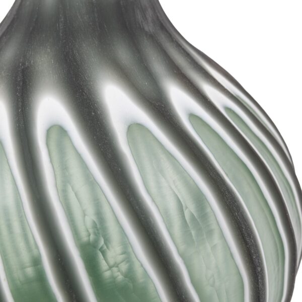Morella Swirl Hand Carved Glass Vase